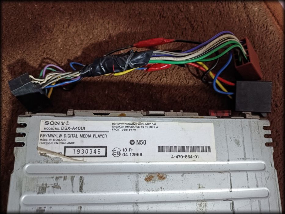 Player mp3 auto Sony USB+Auxiliar 4x55w.