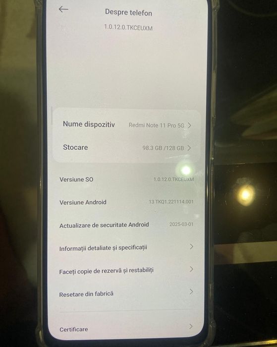 De vânzare redmi Note 11 Pro 5 G