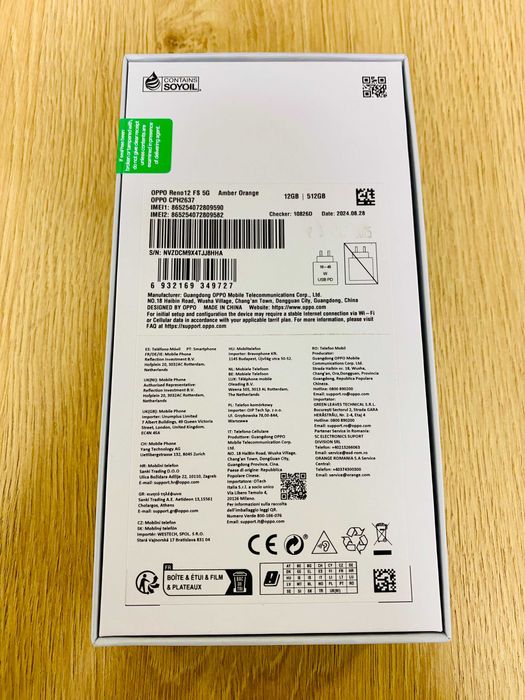 ЧИСТО НОВ !!! Oppo Reno12 FS, 12 GB RAM, 512 GB, 5G, Amber Orange