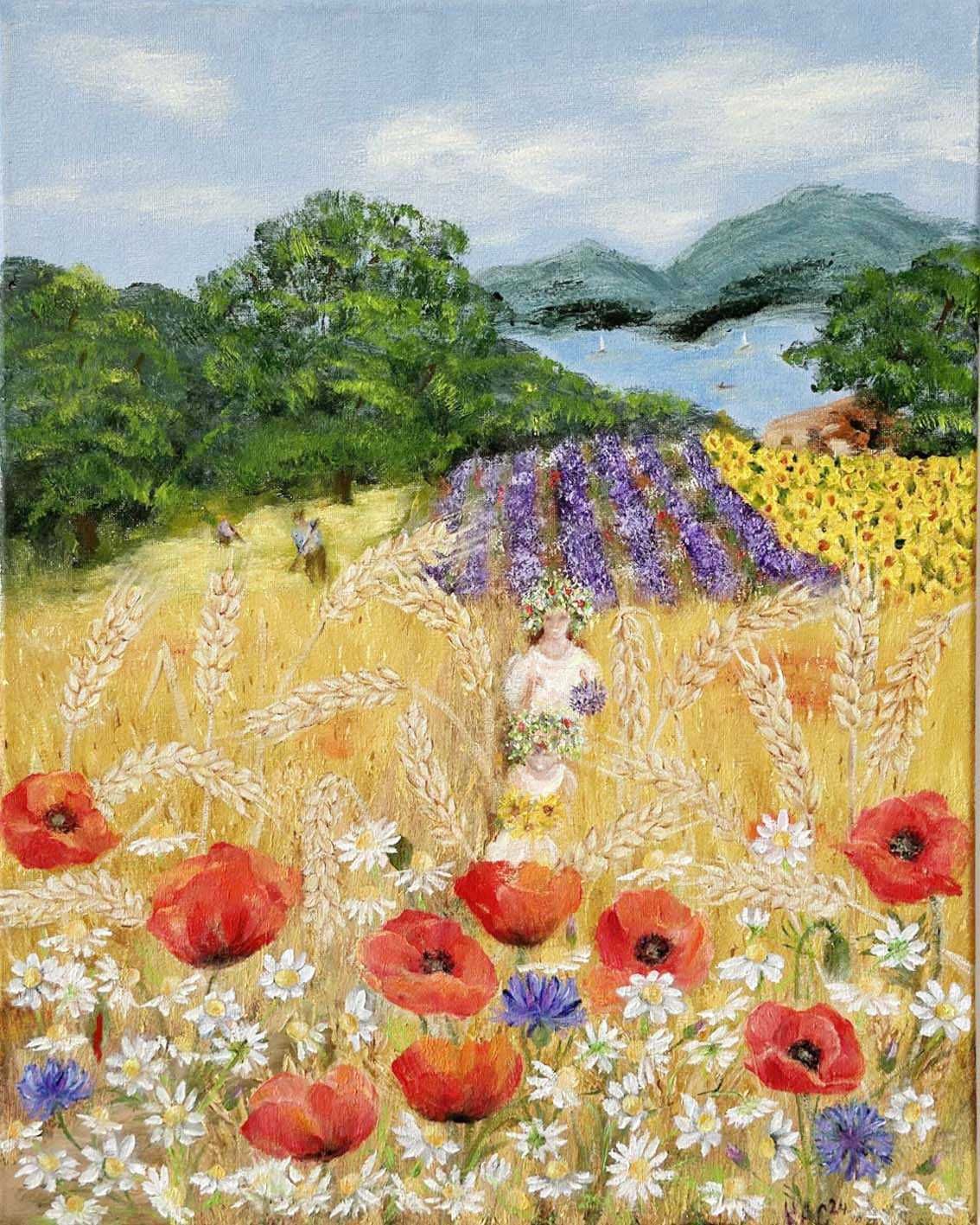 Лято-Късче ЛЯТО-маслена живопис/ Summer-A piece of SUMMER-oil painting