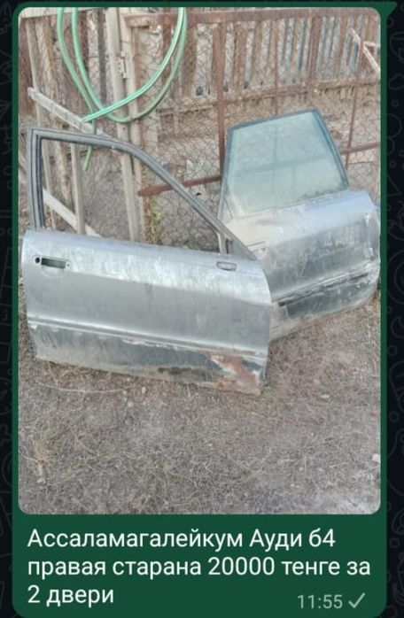 Правая дверь на Ауди B4 80