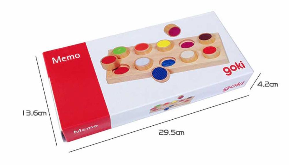 GOKI MEMO Дървен сортер по метод Монтесори за сензорика и око - ръка