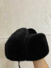 Норковая мужская нроковая комбинированная шапка