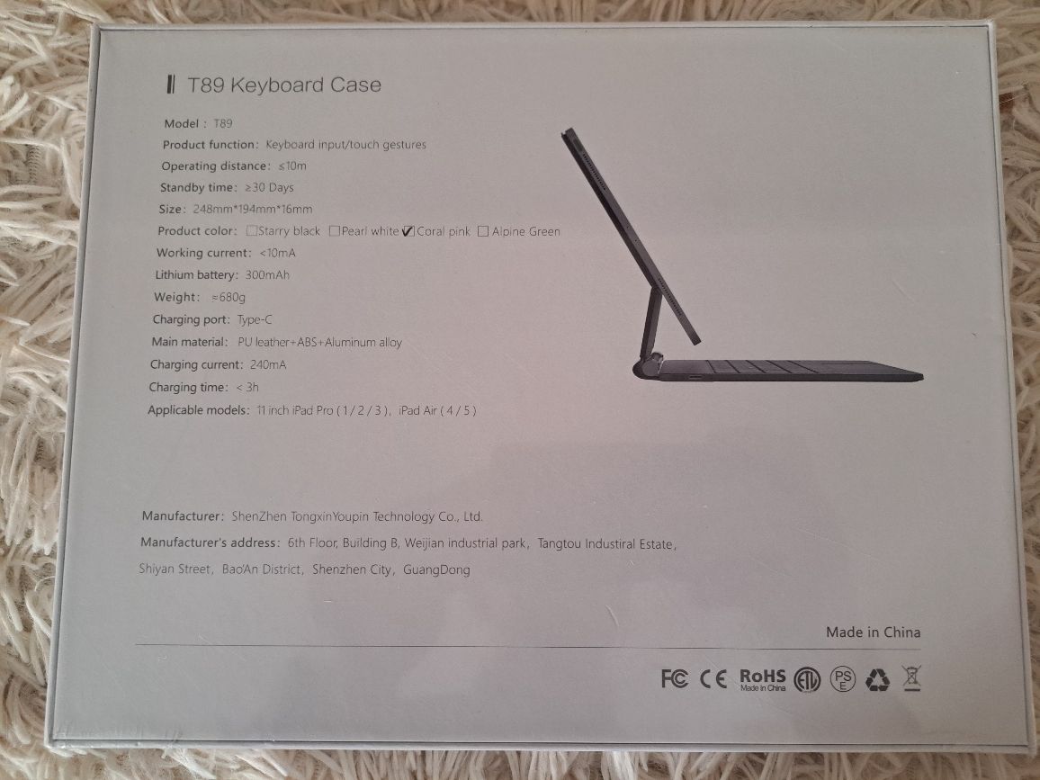 Tastatura Apple keyboard T89 11" inch Ipad pro 1 2 3 și Air 4 și 5