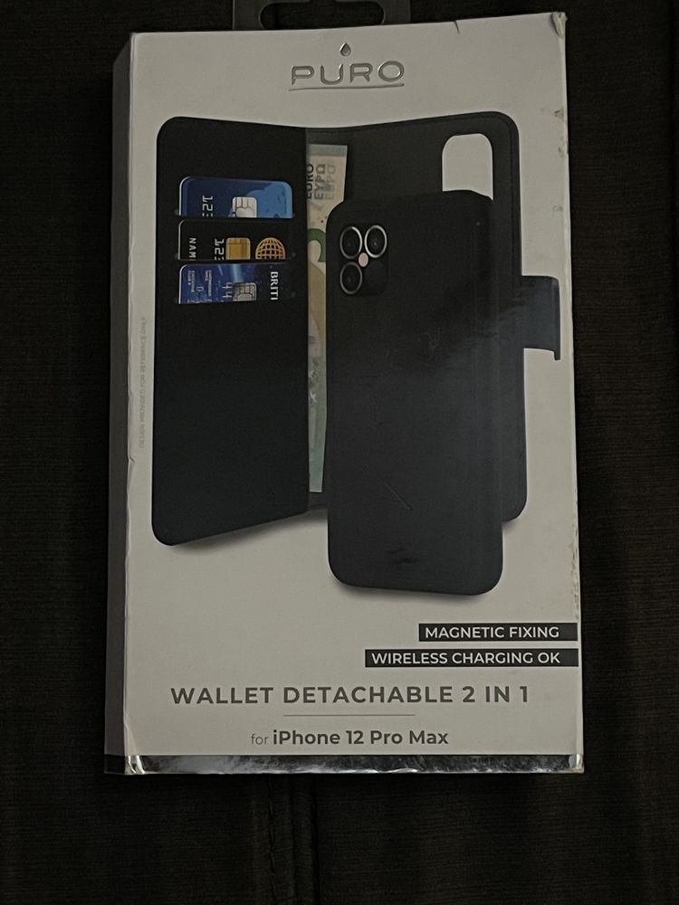 Husa Iphone 12 Pro Max Promax Puro Wallet Detachable 2 in 1