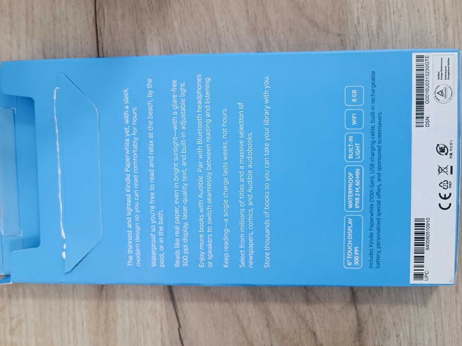 eBook Reader Kindle Paperwhite, нов, неизползван