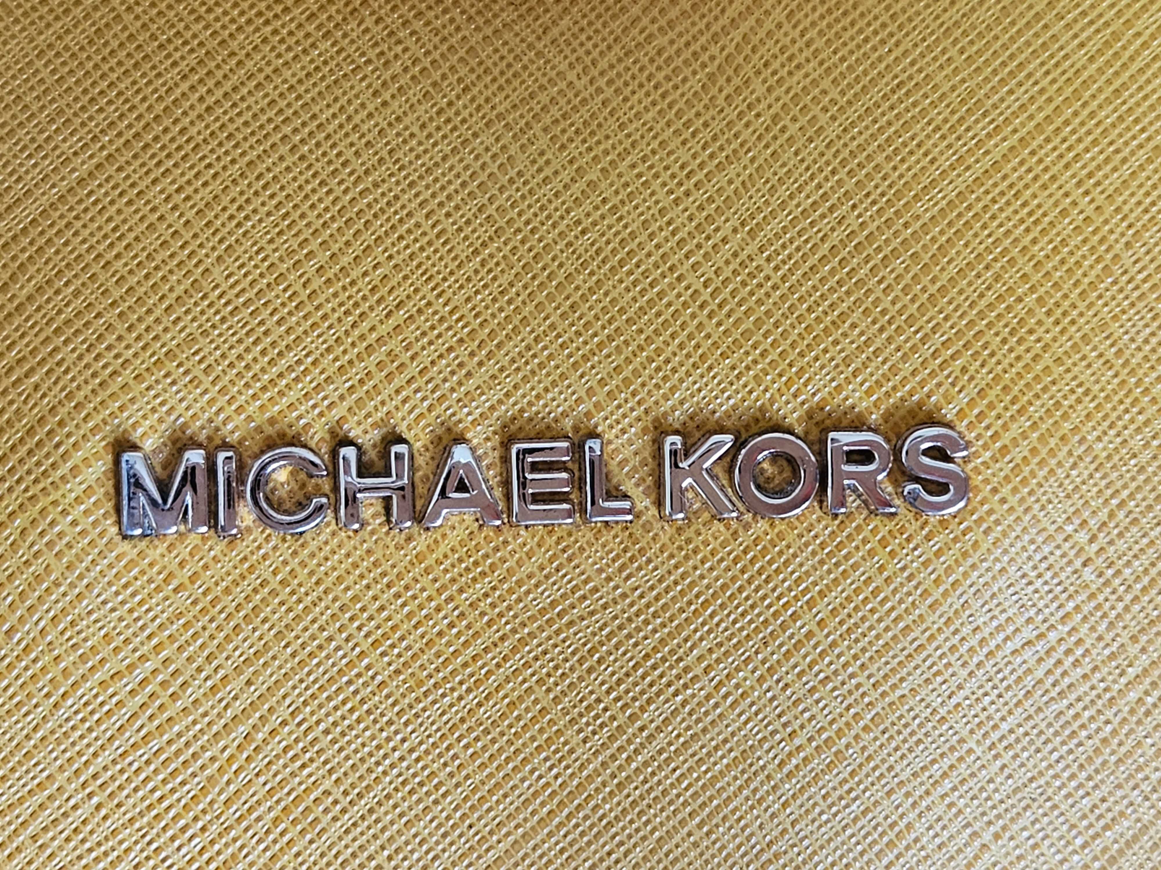 MICHAEL KORS jet set saffiano leather естествена кожа голяма чанта