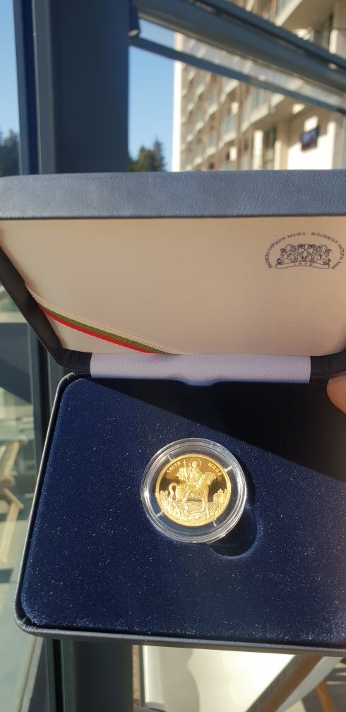 Монета златна Свети Мина БНБ тираж 2000 бр., 2015 г, луксозна кутия