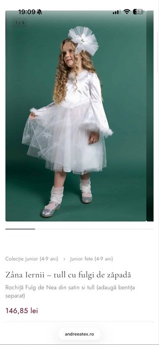 Rochita fulg de nea/ zana iernii