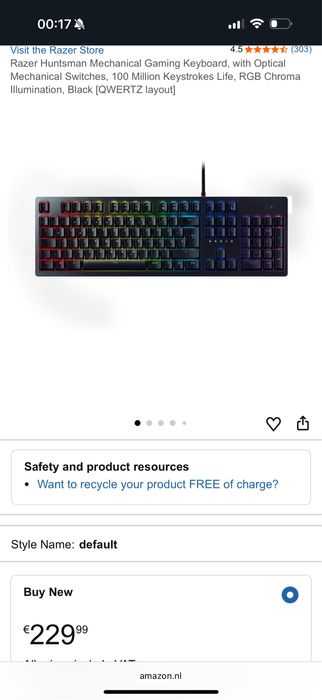 Tastatura Razer huntsman mecanica