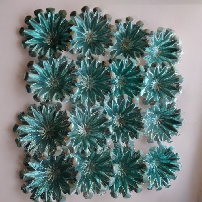 Ёлочная игрушка "Снежинка".  Фольга СССР.