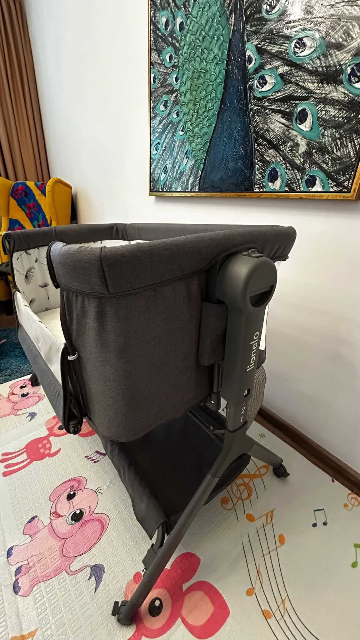 Patut co-sleeper, Lionelo Plus cu sistem de leganare si functie reflux
