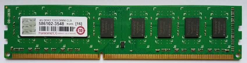 Оперативная память битая Transcend DDR-3 DIMM 4 GB 1333 MHz
