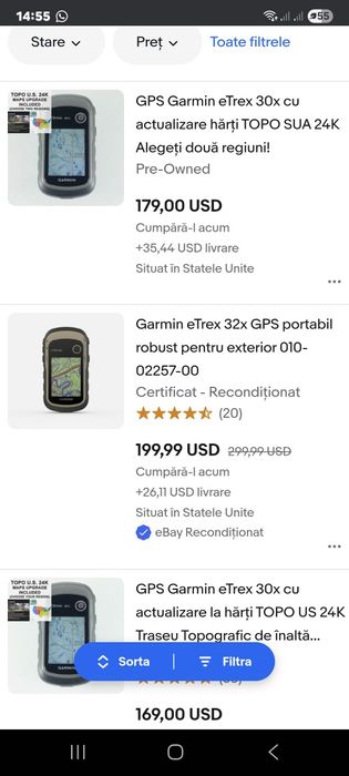 Gps drumetii Garmin Etrex 30x