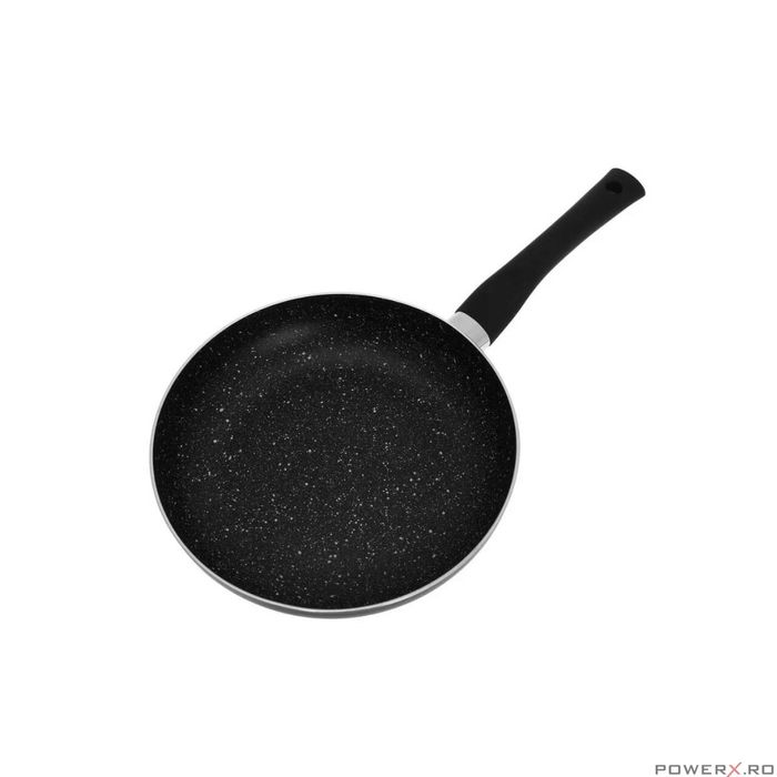 Tigaie din aluminiu, marmorata, 24 cm, negru, KingHoff