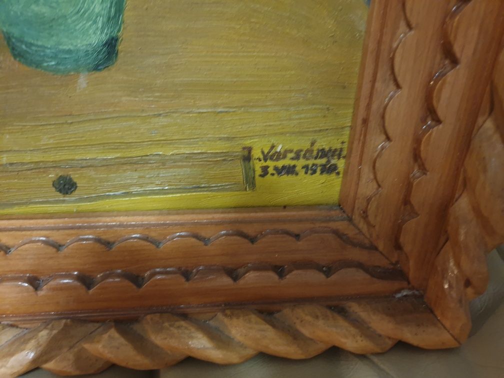 Tablou vechi - pictura in ulei, semnat
