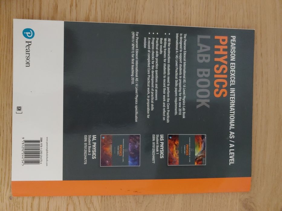 Pearson Edexcel Int AS/A Level Physics Student book 1, 2 & Lab book