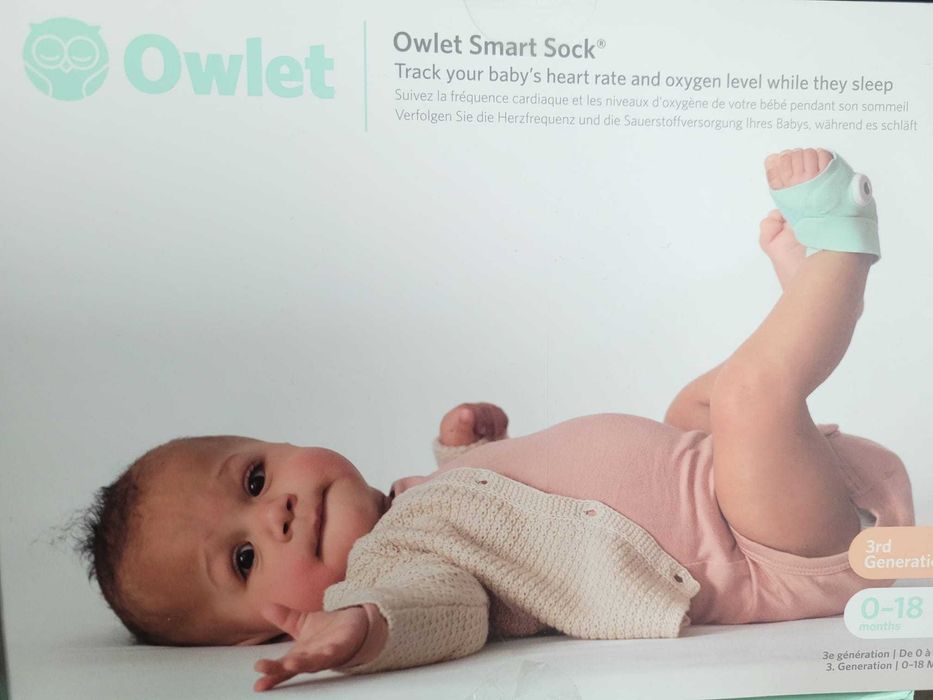 Soseta inteligenta monitorizare bebelus Owlet Smart Sock 3 Mint