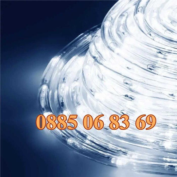 Коледен маркуч 20 метра студено бяла светлина/маркуч 20м бяла светлина