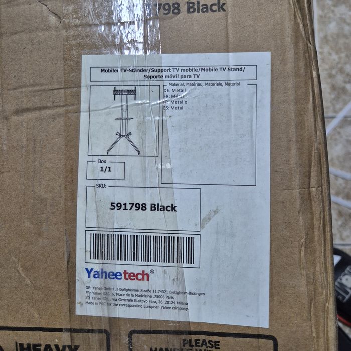 стойка Yaheetech с колелца за LCD LED телевизори 32-75 инча