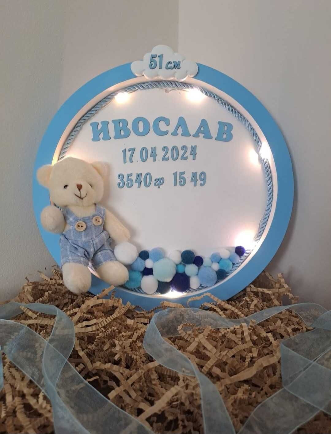 Персонализирани бебешки визитки/ Нощни лампи