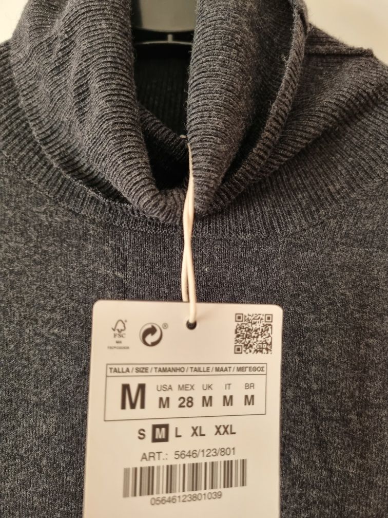 Bluza Zara gri antracit, M, nouă cu etichetă