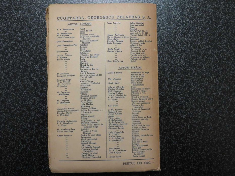 Ganduri si fapte din zile de razboi  Georgescu Delafras  1945