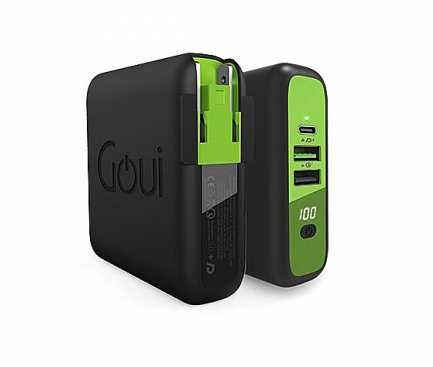 Incarcator cu baterie externa si wireless Goui Mbala 8000mAh 18W