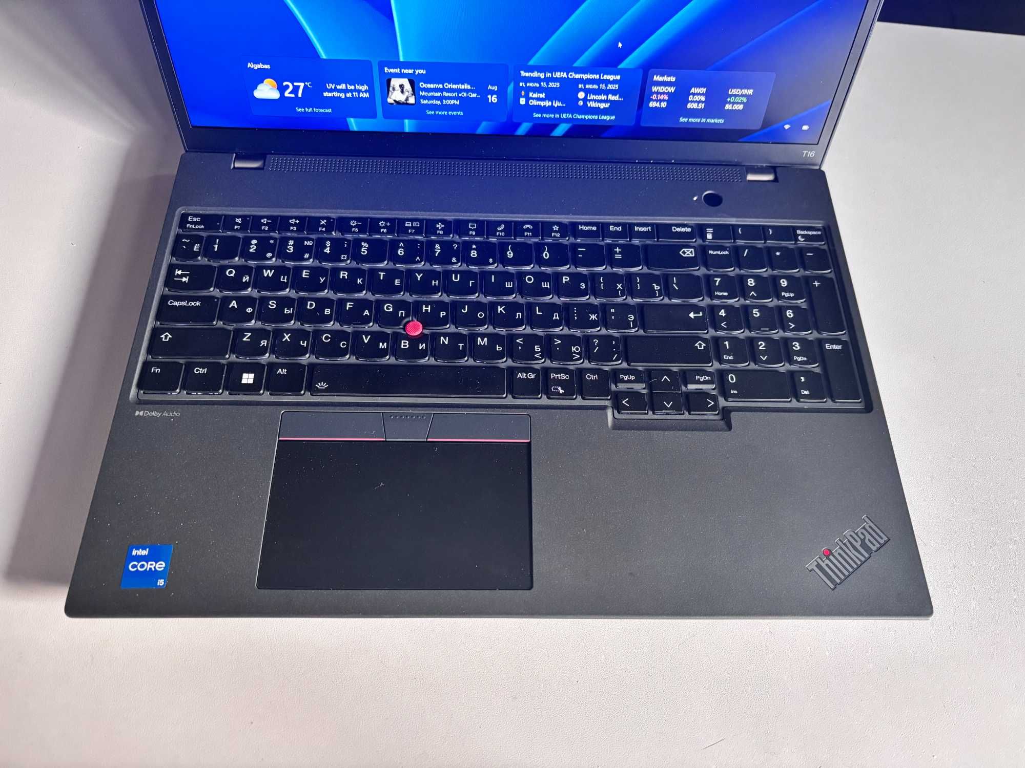 Thinkpad T16 Gen2. i5-1335u. Ram 16gb DDR 5-5600. ssd pci e 512гб