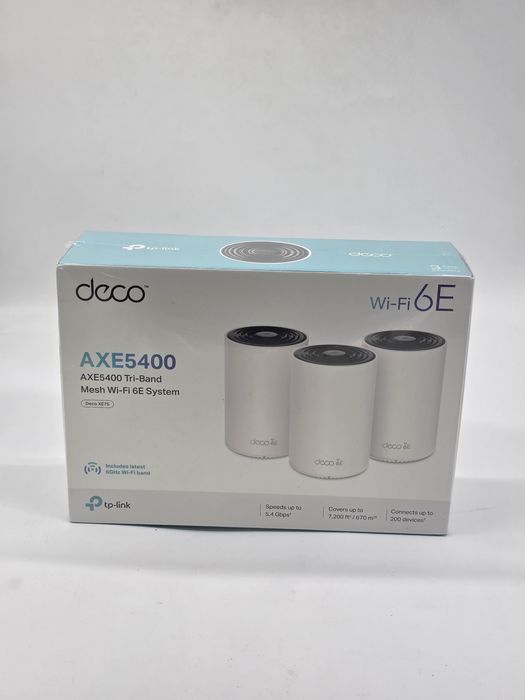 Sistem Wi-Fi Mesh Tp-Link Deco XE75(3-pack), AXE5400, Tri-Band, SIGILA