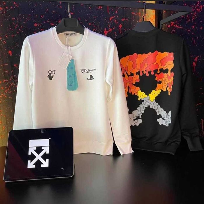 мъжка блуза с дълъг ръкав OFF WHITE