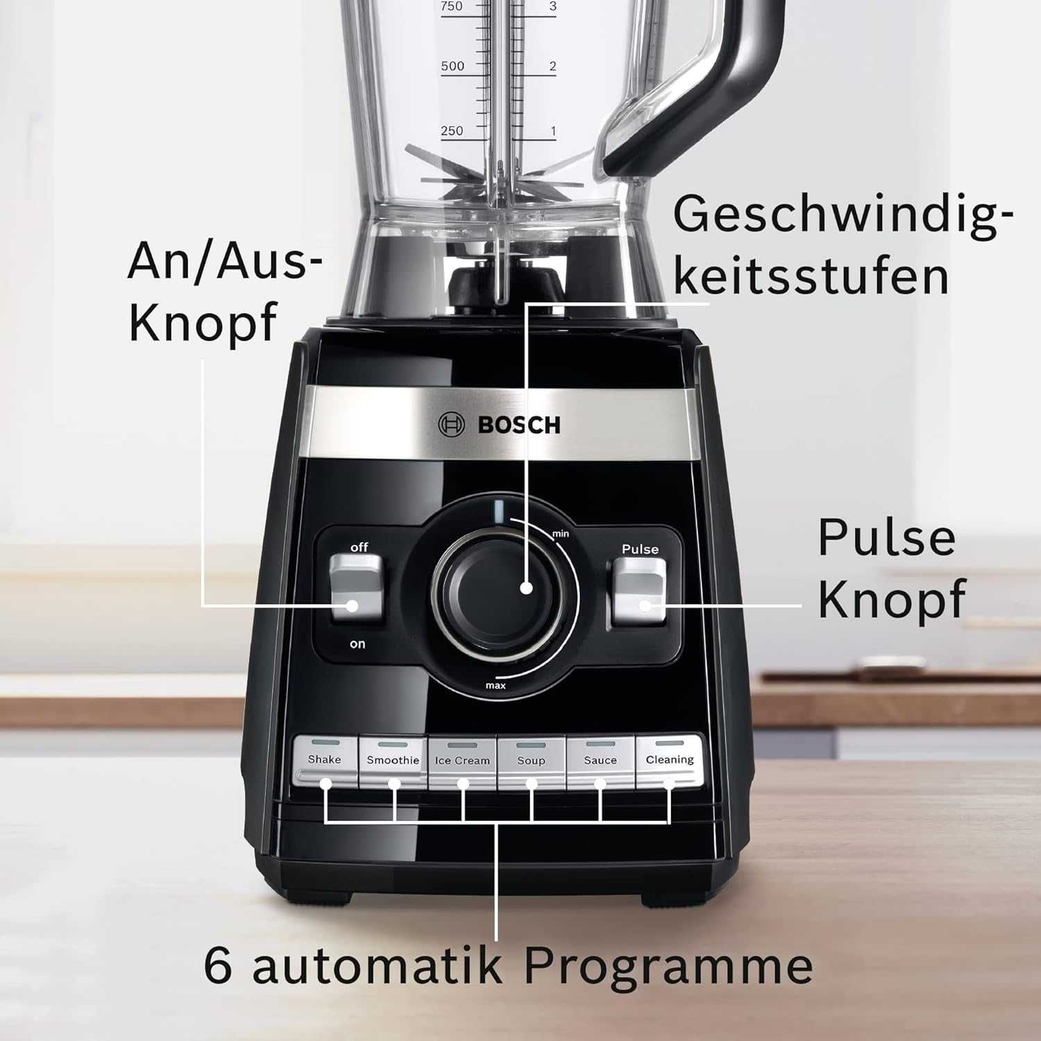 Блендер Bosch VitaBoost (MMBH6P6B) 1200W Миксер Пасатор