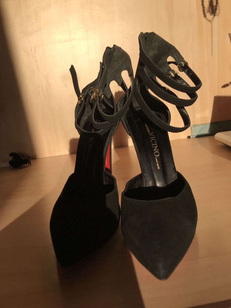 Pantofi piele Vicino (gen Louboutin) 39