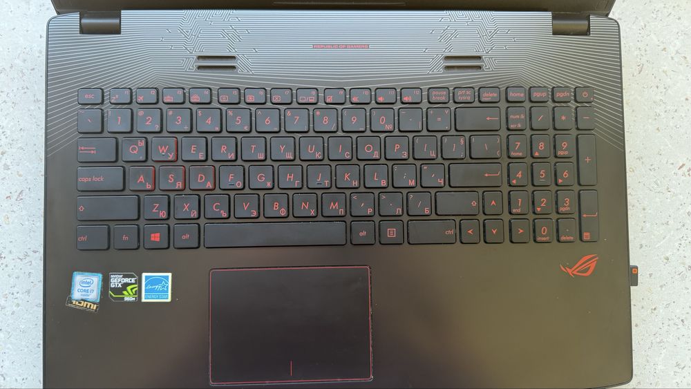 Геймърски лаптоп Asus ROG gl552vw