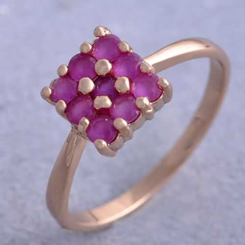 GPR68,inel placat aur 18k,cu rubin radacina, model superb