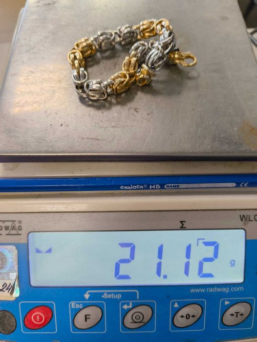 ***УНИКАТ*** Златна гривна със САПФИРИ - 21.12 гр.