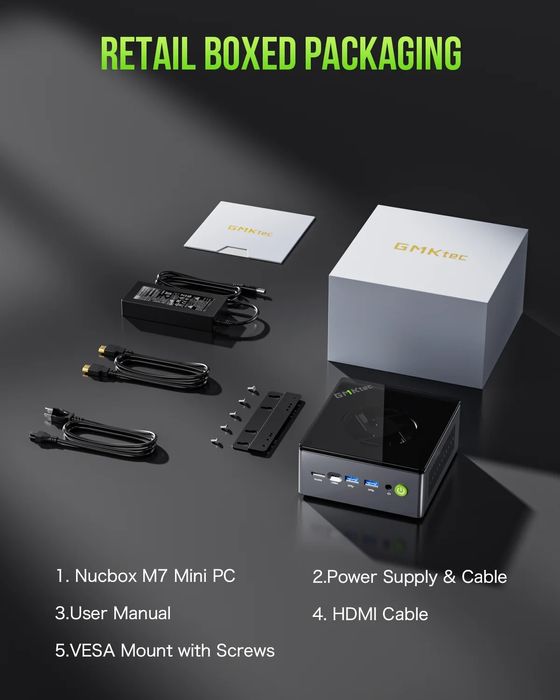 Mini PC GMKtec M7. Ryzen 7 Pro 32GB DDR5. 512GB SSD
Mini PC GMKtec M7,