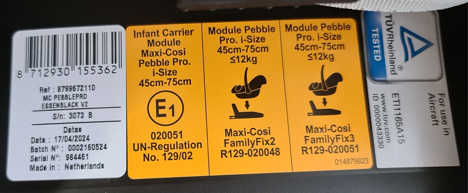 *НОВО* Столче / кош за кола Maxi-Cosi Pebble Pro i-Size