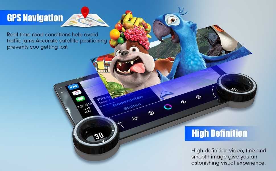 Мултимедия 10.1" 2GB/64GB с Wireless CarPlay & Android Auto   А239