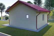 Vand case pe structura metalica