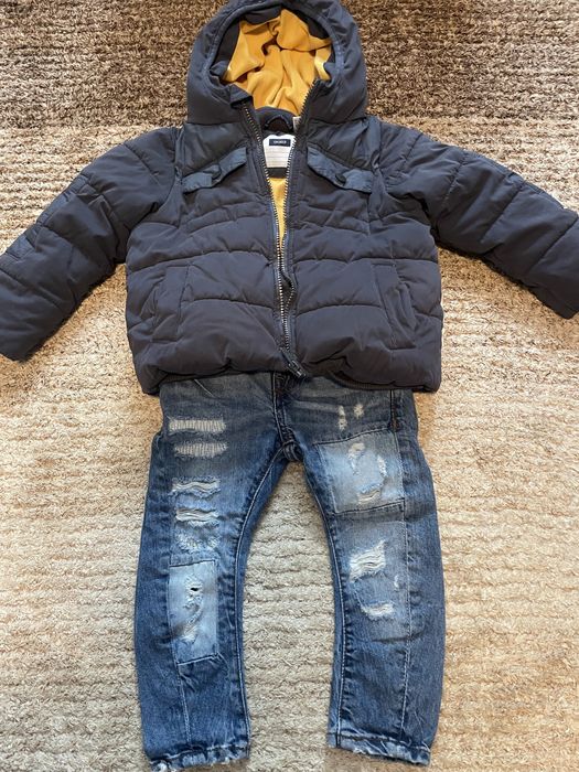 Blugi Zara BOYS + geaca iarna 4 ani (104 cm)