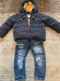 Blugi Zara BOYS + geaca iarna 4 ani (104 cm)