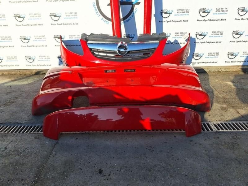 Pachet OPC Line rosu bara fata spate prag eleron Opel Corsa D