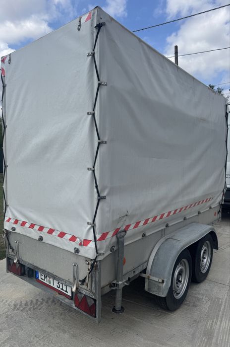 Remorcă auto Oswald cu prelată, dublu ax, MMA 2000 kg