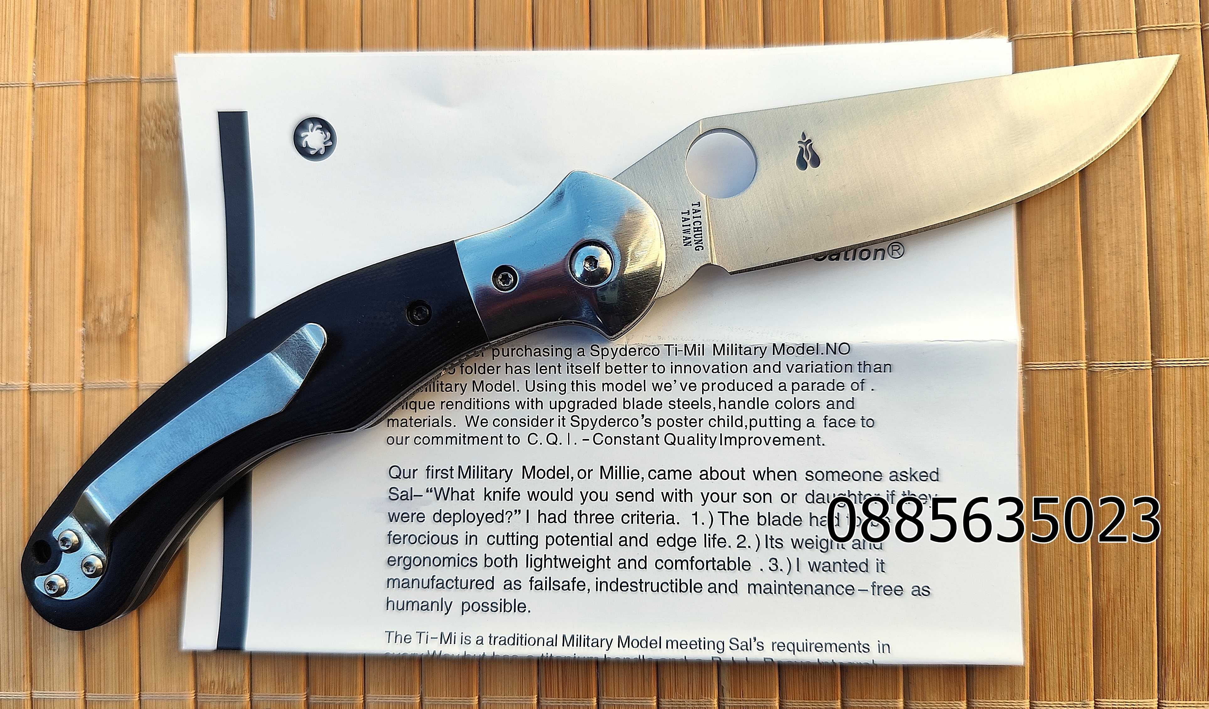 Сгъваем нож Spyderco C149GP Vallotton / / Hungarian C173GP