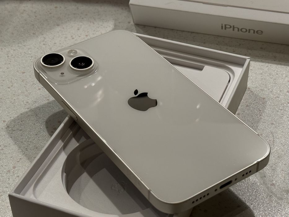 iPhone 14 White (Бял) 256GB – Перфектен, 100% Батерия.