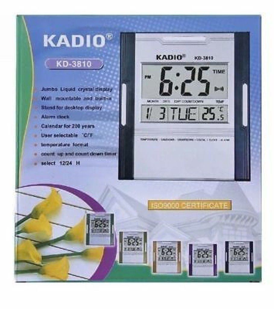 Цифров часовник Kadio Kd-380/ Настолни часовници8