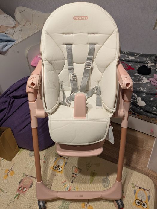 Бебешко столче за хранене Peg Perego Prima Pappa Follow e - розово