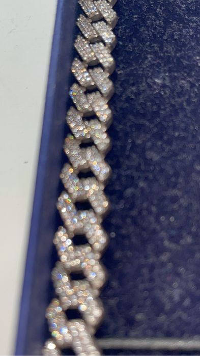 Lant Cubanez cu pietre swarovski din ARGINT !!!