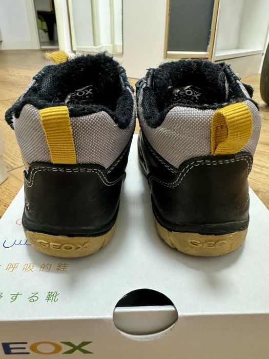 Ghete Geox B Omar B Wpf, Black Yellow, marimea 26